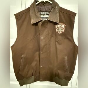 Wrangler 2016 PRCA NFR Rodeo Dark Brown Men's Vest Size XL